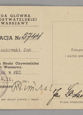 Legitymacja członkowska Jana Laskowskiego
