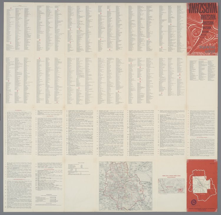 Warszawa. Plan miasta, skala ok. 1:21 000