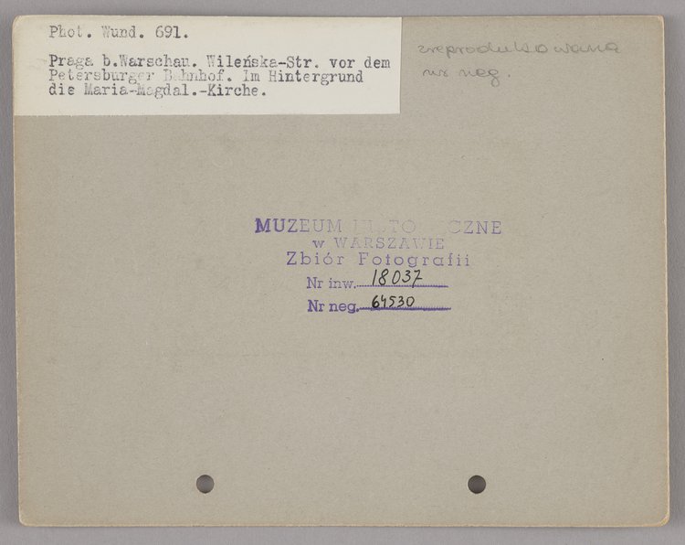 Ulica Wileńska przy Dworcu Petersburskim