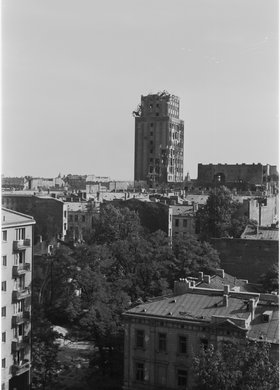 Panorama Śródmieścia z budynkiem Prudentialu