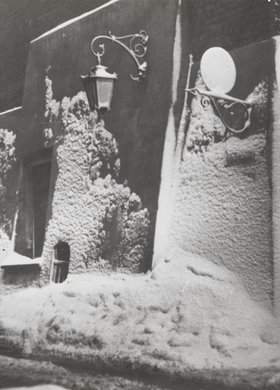 Wąski Dunaj St. in the Old Town in winter