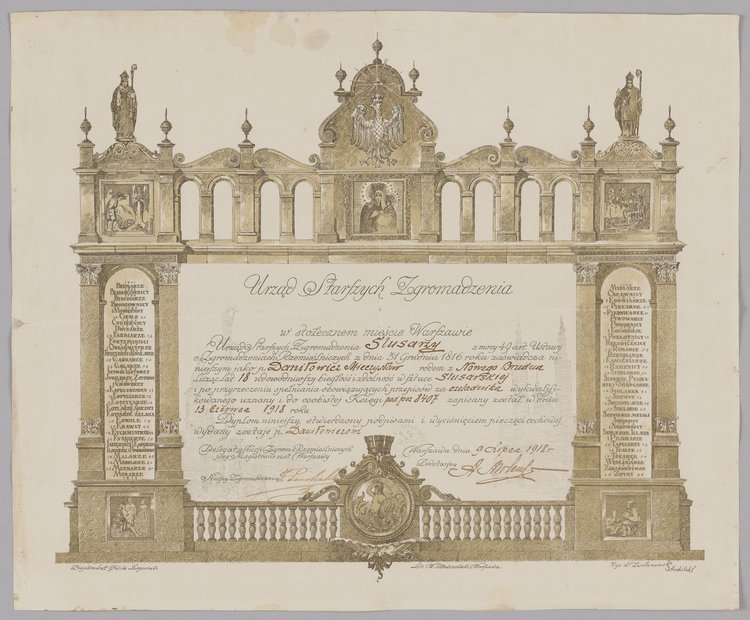 Dyplom czeladniczy Mieczysława Daniłowicza