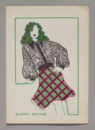 Projekt kurtki i spódnicy damskiej