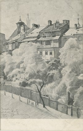 Domy na Kanonii od strony ulicy Bugaj