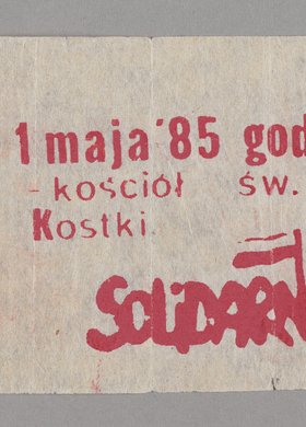 Ulotka opozycyjna wzywająca na nabożeństwo