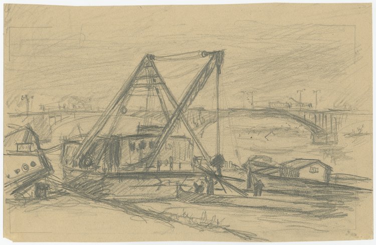 Prace przy nabrzeżu wiślanym