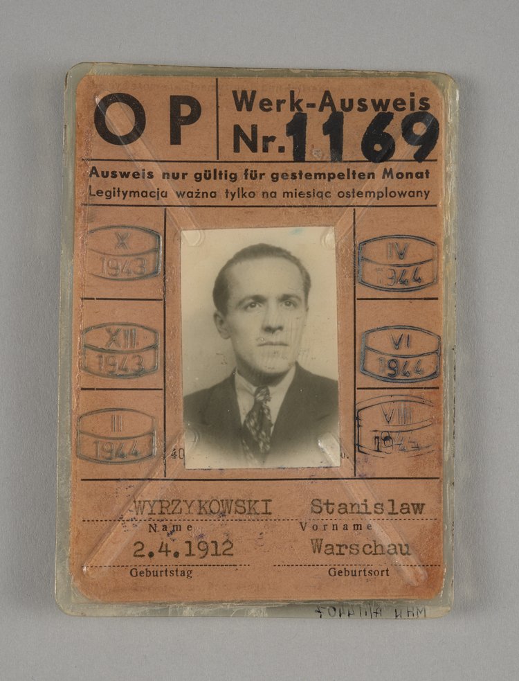 Werk-Ausweis/Dowód tożsamości Stanisława Wyrzykowskiego