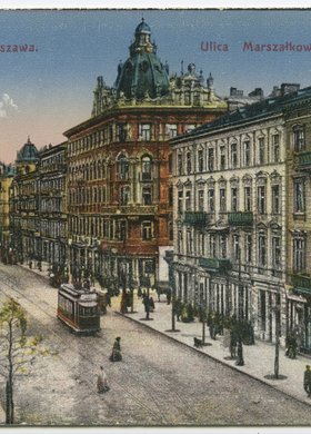 Ulica Marszałkowska przy skrzyżowaniu z ulicą Piękną