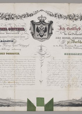 Dyplom wystawiony Józefowi Artymowiczowi