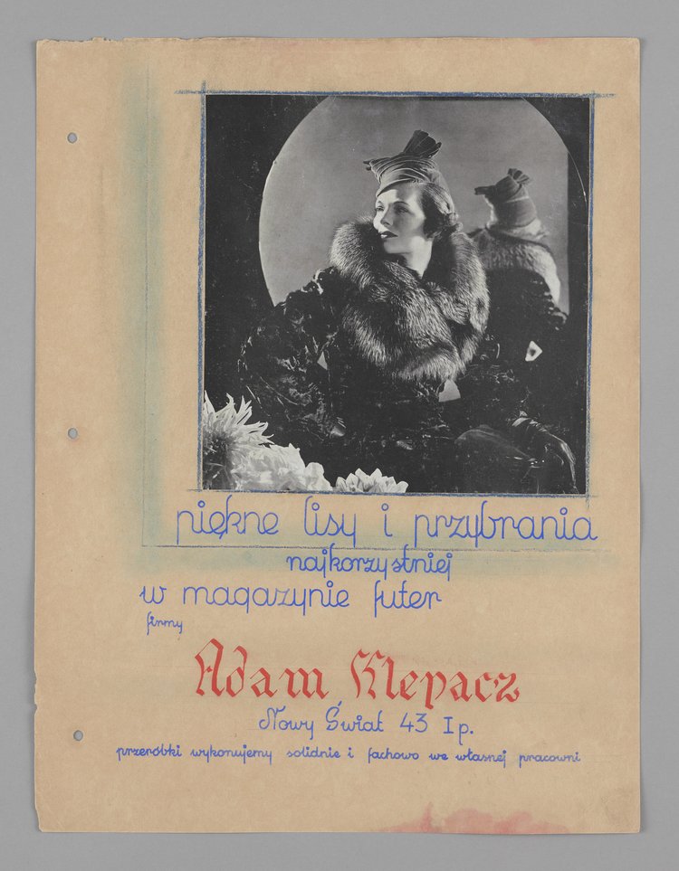 Reklama Magazynu Futer Adama Klepacza w Warszawie