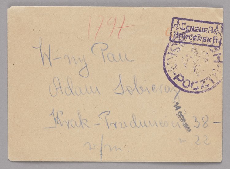 List w kopercie z okresu Powstania Warszawskiego wysłany przez Pocztę Harcerską