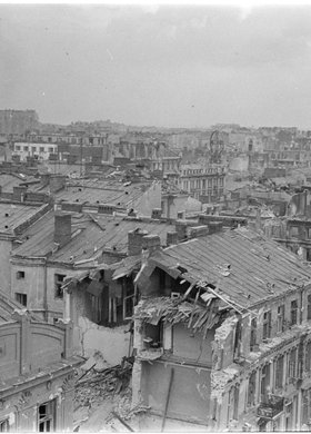Panorama ruin zabudowy Śródmieścia