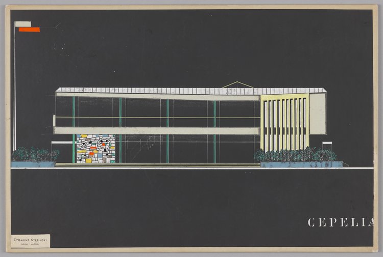 Pawilon handlowy Cepelii, widoki oraz wnętrze