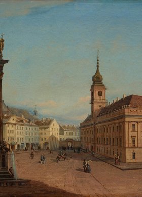 Plac Zamkowy od strony Krakowskiego Przedmieścia