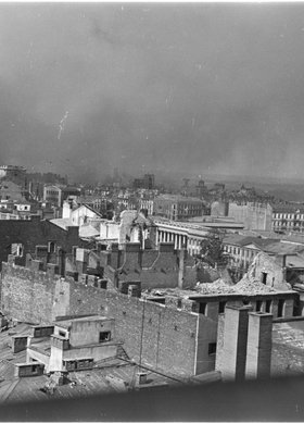 Panorama zniszczonego Śródmieścia