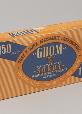 Pudełko z gilzami do papierosów Grom