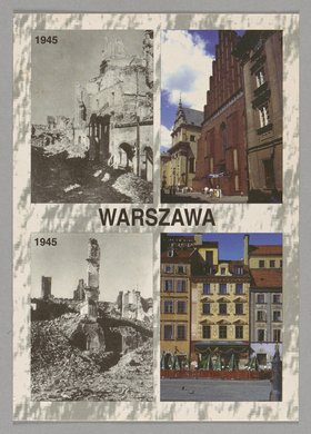 Katedra św. Jana i kamienica Fukiera - 1945 i obecnie