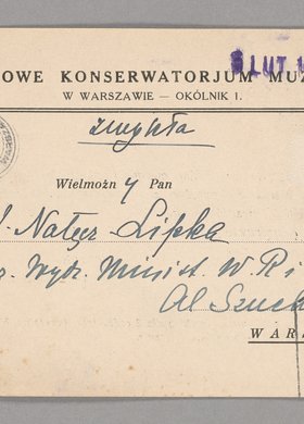 Zaproszenie na produkcję uczniów Państwowego Konserwatorium Muzycznego w Warszawie