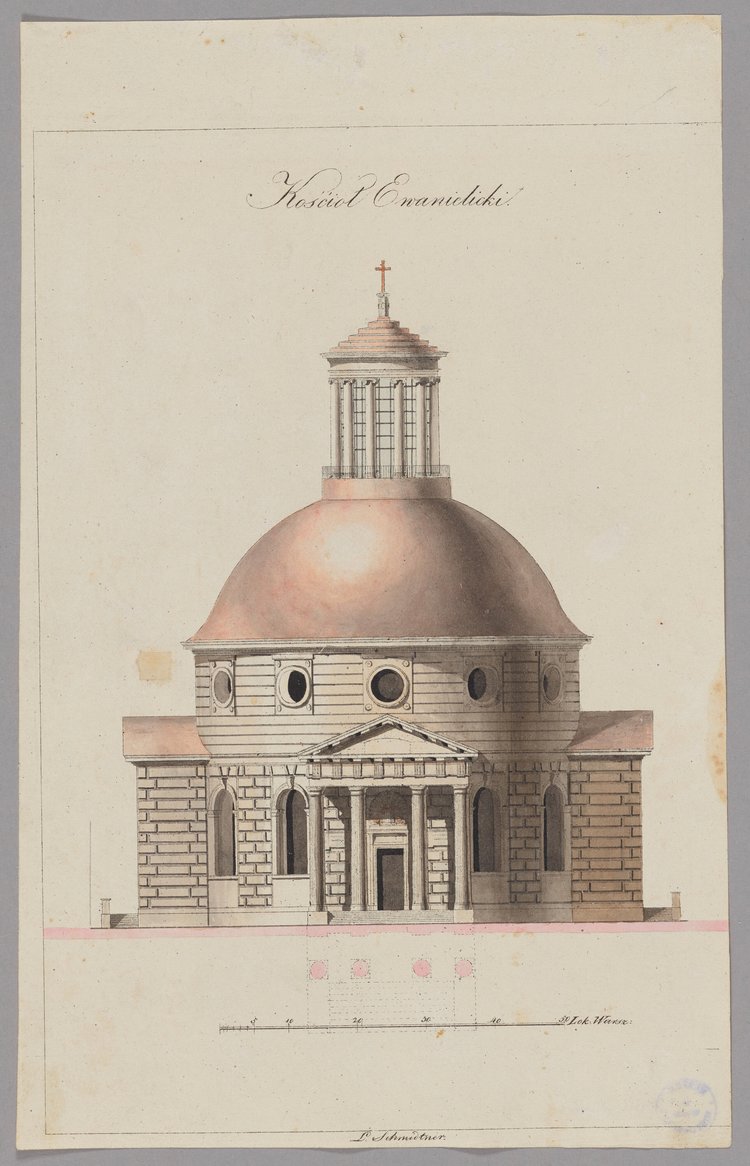 Kościół ewangelicki, rysunek pomiarowy