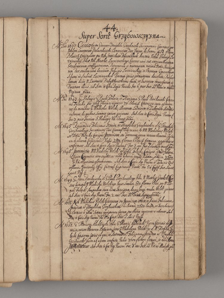 Tabula Censum-Księga ze sprawami ekonomicznymi Warszawskich Ojców Augustianów p.w. św. Marcina