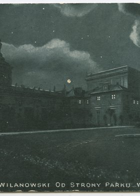 Pałac w Wilanowie nocą