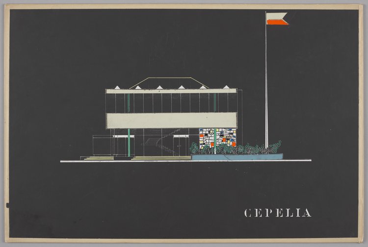 Pawilon handlowy Cepelii, widoki oraz wnętrze