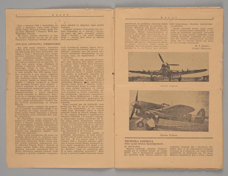 Czasopismo zatytułowane "Wzlot. Pismo Młodzieży Lotniczej", Rok I, lipiec - wrzesień 1943 r.