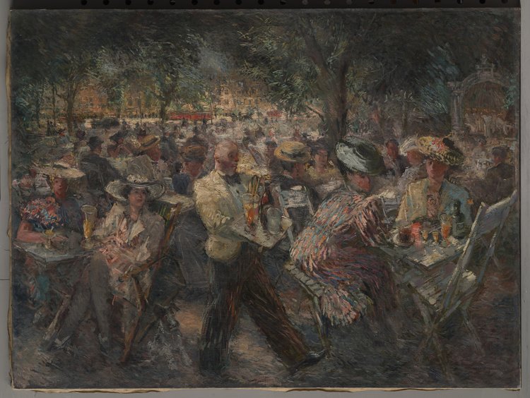 W kawiarni ogrodowej