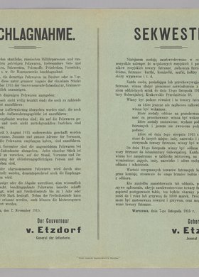 Beschlagnahme / Sekwestr futer należących do Rosjan i wojsk rosyjskich