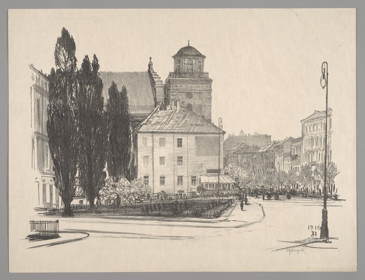 Plac Zamkowy z wylotu ulicy św. Jana