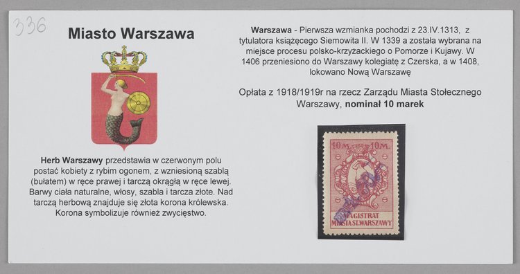 Znaczek skarbowy o nominale 10 marek polskich