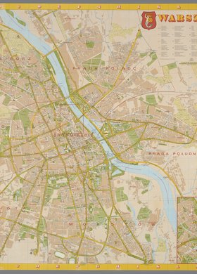 Warszawa. Plan miasta, skala ok. 1:21 000