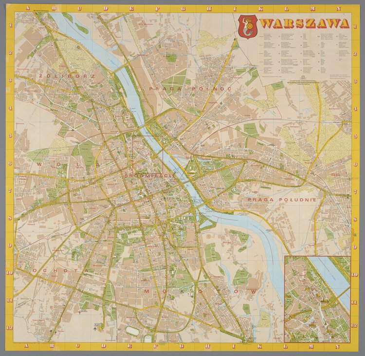 Warszawa. Plan miasta, skala ok. 1:21 000