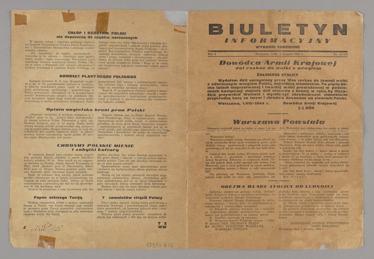 Gazeta Biuletyn Informacyjny. Wydanie codzienne, R. VI, Nr 35 (242) z 2 sierpnia 1944 r.