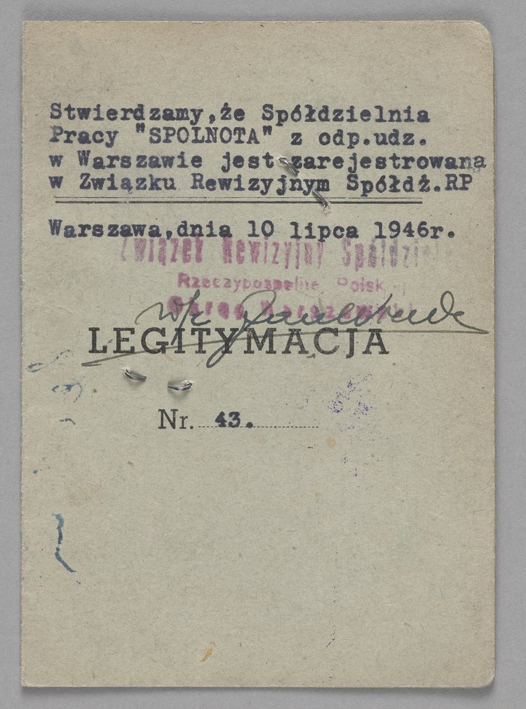 Legitymacja pracownicza Romualda Rochackiego