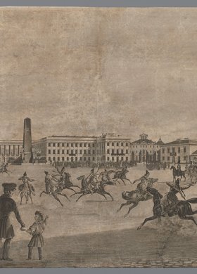 Plac Saski (Popisy konnej jazdy muzułmańskiej na placu Saskim w Warszawie)