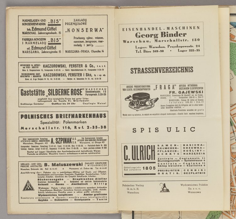Stadtplan von Warschau. Plan miasta Warszawy, 1:20 000