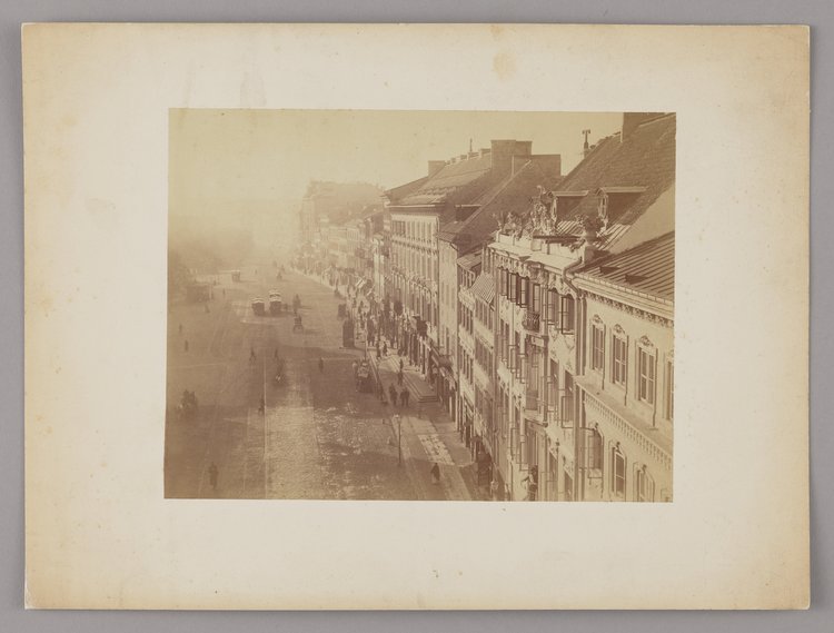 Krakowskie Przedmieście, widok z rusztowania przy kolumnie Zygmunta III Wazy