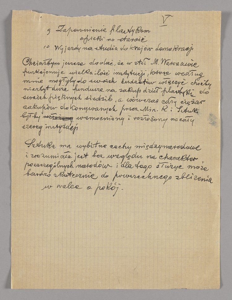 Pismo wysłane przez Tadeusza Cieślewskiego ojca