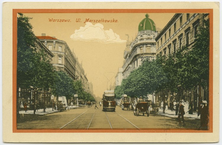 Ulica Marszałkowska w rejonie wylotu ulicy Siennej