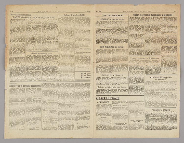 Gazeta Życie Warszawy. Pismo codzienne, R. 2, Nr 77 z 18 marca 1945 r.