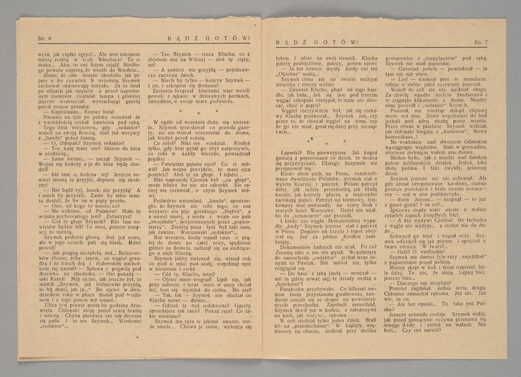 Czasopismo p.t. "Bądź Gotów. Dwutygodnik Rycerzy Zawiszy", Rok II, Nr. 21 z 20 listopada 1943 r.