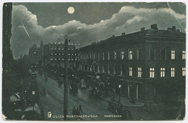 Ulica Marszałkowska nocą
