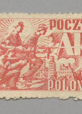 Znaczek pocztowy Poczty Polowej Armii Krajowej z okresu Powstania Warszawskiego