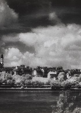 Widok Starego Miasta od strony warszawskiej Pragi