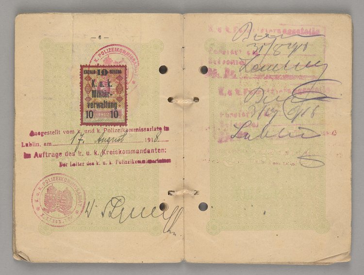 Paszport podróży wydany Antoniemu Olszewskiemu