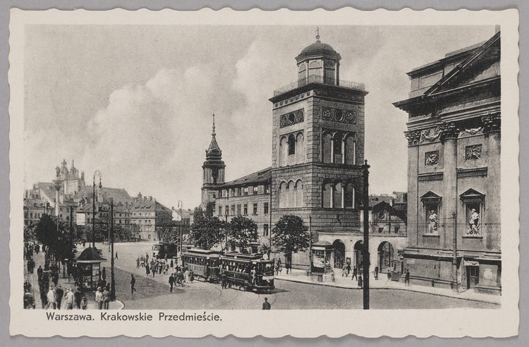 Krakowskie Przedmieście przy wylocie ulicy Miodowej