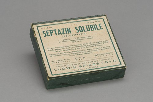 Opakowanie z preparatem 'SEPTAZIN SOLUBILE', Ludwik Spiess i Syn