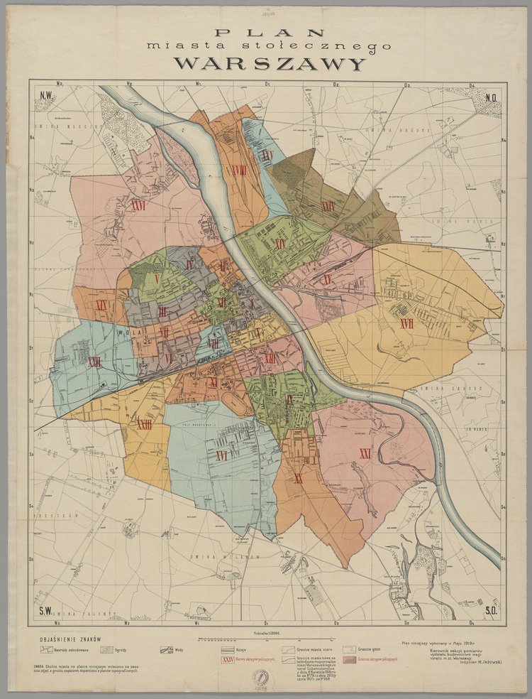 Plan miasta stołecznego Warszawy, skala 1:25000