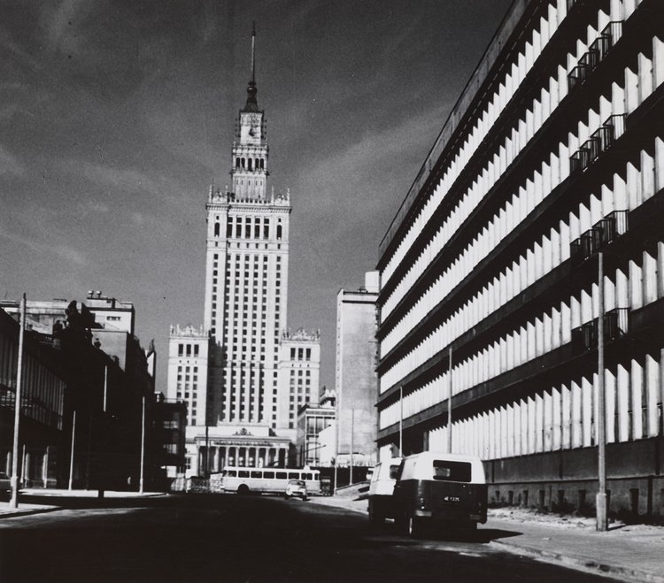 Palace of Culture and Science from Władysława Kniewskiego (currently Złota) Street